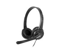 NGS VOX505USB Casque USB Stereo Arceau Noir Microphone Contrôle Volume PC