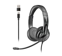 NGS VOX605 Cuffie Stereo USB-C Cablate a Padiglione con Microfono per Musica e Chiamate Nero