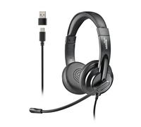 NGS Technology Casque USB-C VOX605 – Micro flexible, USB-A, Annulation du bruit, Contrôle volume
