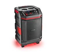 NGS Wild Bash - Enceinte Bluetooth 5.4 Portable 50 W RMS avec lumières LED RVB, Batterie Rechargeable Amovible, étanche IPX6, karaoké et Fonction Diffusion