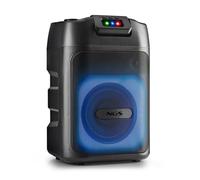 NGS Wild Club - Enceinte Portable Bluetooth, Puissance 80W, TWS, lumières Laser, Double entrée Microphone, Port USB/AUX/TF, Batterie Rechargeable 5400mAh, Fonction karaoké, Son Haute qualité, LED RGB