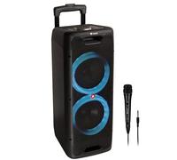 NGS Wild Jungle 2 - Enceinte Portable 300W Compatible avec Technologie Bluetooth 5.0 et True Wireless Stereo, Inclut Microphone pour Karaoke (USB/Line in/Entrée Micro), Couleur Noir