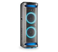 NGS Wild Space 3 - Enceinte Portable 4000W Bluetooth 5.3, TWS, Double Subwoofer 10 ", Tweeter Horn, Lumières LED RGB, Entrée USB/AUX, Double Microphone, Fonction Xdrive, Télécommande, Couleur Noir