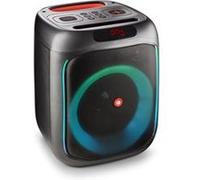 NGS Wild Swag: Enceinte portable compatible avec la technologie Bluetooth et TWS. 10 heures d'autonomie, lumières LED, BAT-USB-AUX IN-TF. Noire. G