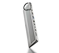 WONDERDOCK 12 PRO : Adaptateur 12-en-1 ; 1 xUSB 2.0, 2x USB 3.0, HDMI, DP, VGA, sortie audio, PD, RJ45, USB-C et emplacements pour cartes SD/TF