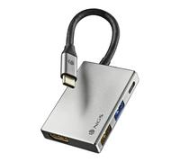 NGS Wonder Dock 4 - Hub USB-C 4 en 1, Adaptateur Multi-Port (USB 3.0, USB 2.0, USB-C, HDMI) Compatible avec: MacBook Pro, MacBook Air, iPAd Pro, XPS, Chromebook et Autres Dispositifs avec USB-C