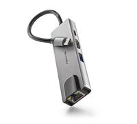 NGS Wonderdock Supra : Adaptateur multi-port USB-C ultraléger en aluminium incluant USB 3.0, RJ45, USB-C avec chargement PD et HDMI.