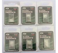 NGT 120 hameçons sans ardillon avec anneau Taille 8,10,12,14,16,18 Pêche à la ligne/carpe