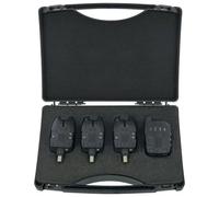 NGT GTS Pro Lot de 3 détecteurs de touche sans fil avec récepteur - Sensibilité, volume et tonalité réglables - Indicateurs LED, fonction mémoire, construction étanche - Matériel de pêche à la carpe