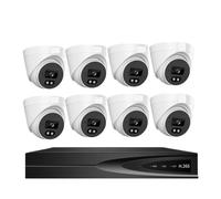 NGTFDCP Caméra extérieure, Systèmes De Caméras Vidéosurveillance, POE Ultra HD 8MP NVR Enregistreur 8CH Kit Sécurité Double Lumière Smart IP,Sécurité de la Maison/de la Maison(8CH 8MP)