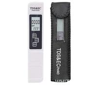 NGTFDCP Compteur TDS, Détecteur de qualité l'eau 3 en 1, Stylo Test conductivité, Grand écran, testeur numérique, Compteur TDS EC, pour Eau Potable, systèmes RO/DI, Aquariums, etc.