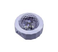 NGTFDCP Lampe de Projection, Mini Boules Lumineuses Disco Multicolores Recharables, Portables, for Voiture, Maison, Bar, Fête,pour Une soirée dansante d'halloween ou d'anniversaire(White)