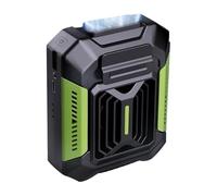NGTFDCP Ventilateur de taille portable, Ventilateur De Ceinture Rechargeable Avec Lampe Torche, Ventilateur De Refroidissement Portable For Camping Et Randonnée En Plein Air pour le Camping(Green)