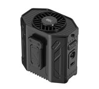 NGTFDCP Ventilateur de taille portable, Ventilateur de taille portable avec clip de lampe de poche sur ventilateur de refroidissement personnel pour le Camping(Green)