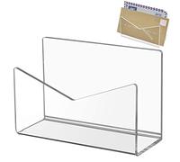 NGUMMS 2 Porte-courrier en Acrylique | Porte-courrier en Acrylique | Petit trieur Bureau en Acrylique, séparateur d'argent Transparent pour enveloppe trésorerie, Support