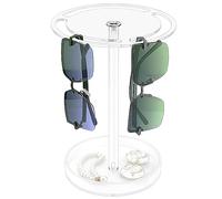 NGUMMS Organisateur de Porte-Lunettes de Soleil,Support Rotatif pour Lunettes de Soleil en Acrylique - Présentoir de Lunettes réutilisable pour Lunettes de Soleil, Montres, Bijoux