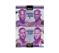 NGVDE Poster de combat de Boxing-UFC 286 Leon Edwards Vs. Kamaru Usman 3 2023 - Décoration murale pour salon, chambre à coucher - Style sans cadre - 30 x 45 cm