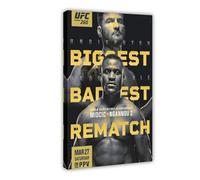 NGVDE Poster sur toile UFC 260 Stipe Miocic Vs. Francis Ngannou 2 - Décoration murale pour salon, chambre à coucher - 30 x 45 cm