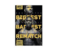 NGVDE Poster sur toile UFC 260 Stipe Miocic Vs. Francis Ngannou 2 - Décoration pour chambre à coucher, bureau, chambre - Sans cadre - 30 x 45 cm