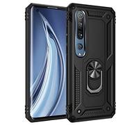 nh Coque Xiaomi Mi Note 10 Lite avec Aimant Anneau Support, 360° Double Couche Renforcée Défense Bumper Antichoc Armure Housse Etui avec Protection écran pour Xiaomi Mi Note 10 Lite, Noir