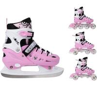 Nh10905 4In1 Rouge Taille. L(39-42) Patins En Ligne Avec Taille. Lame De Hockey Nils Extreme