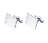 NH11213242 Lot de 2 Boutons de Manchette Homme Acier Inoxydable Argent ou Noir Rectangulaire Élégant Business Mariage Chemise Accessoire Classique Moderne Inoxydable Hypoallergénique Facile