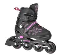 NH11912 A 2 EN 1 NOIR/ROSE TAILLE S (31-34) PATINS À ROULETTES/PATINS À GLACE DE