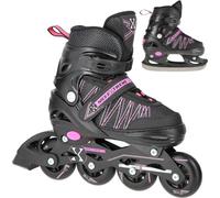 Nh11912 A 2In1 Chaussures Noires Et Rose S(31-34) Avec Épaules Hockey Nils Extreme