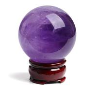 NHDVDVAV 4cm, Boule de Cristal de Quartz améthyste, sphère de Cristal Naturel pour la décoration de la Maison et du Bureau, Boules de méditation en Cristal de guérison pour la décoration du Salon