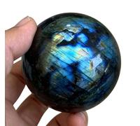 NHDVDVAV Boule de Labradorite, Boule de Cristal de Pierre de Lune Naturelle sculptée à la Main, sphère de Cristal Bleu Poli, sphère de Divination Feng Shui, sphère de Roche Naturelle,1.96"(5cm)