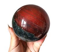 NHDVDVAV Boule de Pierre de Sang Africaine polie à la Main, idéale pour la décoration de Bureau à Domicile ou au Travail. Boule de Cristal de Quartz Naturel aux vertus curatives,65~70mm