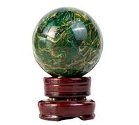 NHDVDVAV Boules décoratives en Cristal émeraude, sphère en Cristal Vert Naturel, Boule en Pierre de Quartz polie à la Main, idéales pour Le Reiki, Le Feng Shui, la décoration de Noël,6.5~7cm