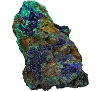 NHDVDVAV Cristaux d'azurite, Pierre Brute, Pierre de guérison Naturelle, spécimen minéral, Roches de Malachite brutes pour la décoration de la Maison ou du Bureau et à Usage Spirituel,250~300g