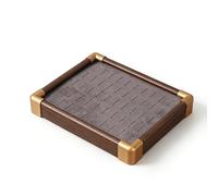 NHDVDVAV Plateau d'exposition de bagues en Bois, Petite boîte de Rangement de bagues en Velours, Porte-Collier de Boucles d'oreilles, Support de vitrine pour la Vente en Magasin,A,24 * 20 * 3.5cm