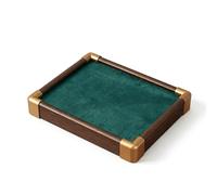 NHDVDVAV Plateau d'exposition de bagues en Bois, Petite boîte de Rangement de bagues en Velours, Porte-Collier de Boucles d'oreilles, Support de vitrine pour la Vente en Magasin,D,24 * 20 * 3.5cm