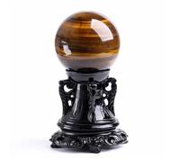 NHDVDVAV Sphère en œil de Tigre Poli, Boule de Cristal de guérison Naturelle en œil de Tigre, Ornement en Cristal de guérison pour la décoration de la Maison ou du Bureau,10cm