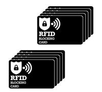 Nhemeylp Lot de 10 cartes de blocage RFID, protection fine sans contact, cartes de crédit NFC RFID antivol pour homme et femme, protection complète du portefeuille