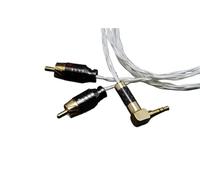NHESTYGBT Câble audio 3,5 mm vers 2 for haut-parleurs d'amplificateur d'ordinateur, téléphone avec ligne plaquée argent Furukawa