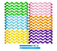 Nhgkju Lot de 30 bigoudis Heatless - Vagues en spirale - 6 couleurs (rose, orange, violet, vert, bleu, jaune) - Idéal pour les cheveux longs aux épaules - Sans traitement thermique - Avec 2 bâtonnets