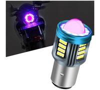 NHHEO BA20D H6 LED Phare Moto Ampoule Rouge Bleu Angel Eye 25W 6000K Avec Spot Super Lumineux Moto Feux de Route/Croisement Blanc 4 Modes d'éclairage Plug And Play 12V-80V 1PCS