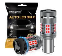 NHHEO Bombilla LED P21/5W 1157 BAY15D Rojo Sin Errores CANBUS 4000LM Anti-Hyper Flash Resistencia Super Brillante con Ventilador 2057 2357 7528 para Luces de Freno Intermitentes(2PCS)