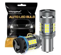 NHHEO Bombilla LED P21W 1156 BA15S Blanco Sin Errores CANBUS 4000LM Anti-Hyper Flash Resistencia Super Brillante con Ventilador 7506 1003 1141 1156A para Luces de Freno Intermitentes(2PCS)