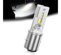 NHHEO Bombillas LED H6 BA20D, 300% de Brillo 6500K 30W Blanco&Ambar Coche y Moto Plug & Play 24SMD 3570 Chips(1 PCS)