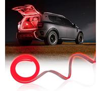 NHHEO Ceinture Lumineuse LED de Coffre, 158Inch IP67 Silicones Résistant à l'eau Bande de Néon Lntégré, Coupe Flexible Universelle Éclairage Intérieur de Voiture(Rouge)