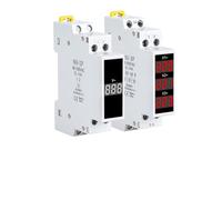 NHJLFKSA Voltmètre AC 18 mm sur rail DIN 80-500 V 220 V 380 V monophasé modulaire ampèremètre indicateur LED testeur de tension numérique (couleur : monophasé)