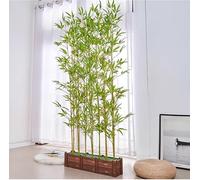 NHJREO Arbre en Bambou Artificiel réaliste for l'aménagement paysager intérieur et extérieur - Parfait for la décoration intérieure et Les clôtures de Jardin(60cm Base-12 Pole 1.8mH)