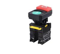 NHJSDLLMNZ Stylo à Bille Interrupteur à Double Bouton avec Interrupteur Marche/arrêt, Bouton-Poussoir Lumineux momentané 22 mm, étanche, for boîtier multiprise 10 A(220V)