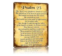 NHKSFBLQ Rust Proof Aluminum Metal Sign Vintage Style Faith Based Design Scripture Art Print Weatherproof Finish For Wall Decoration Home Office 8 X 12 in