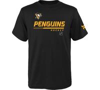 NHL APRO Prime JuniorT-Shirt, noir, manches courtes, 100% coton, graphique des équipes NHL - Pittsburgh Penguins, taille : 140 S