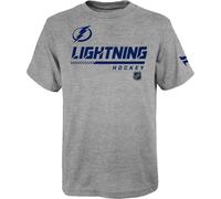 NHL APRO Prime T-Shirt, gris, manches courtes, 100% coton, graphique des équipes NHL - Tampa Bay Lightning, taille : 164 L